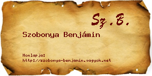 Szobonya Benjámin névjegykártya